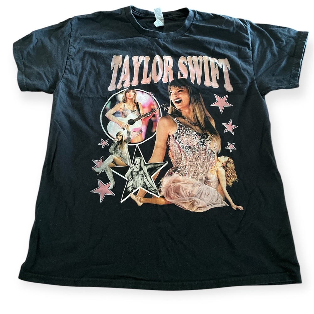 90’s Style Taylor Fan Made Size L Swift Lover Music Concert TS Graphic Tee Retro